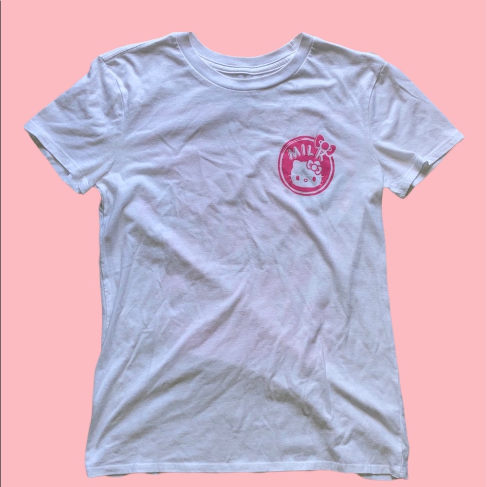 HOT TOPIC Hello kitty strawberry milk t shirt size extra small